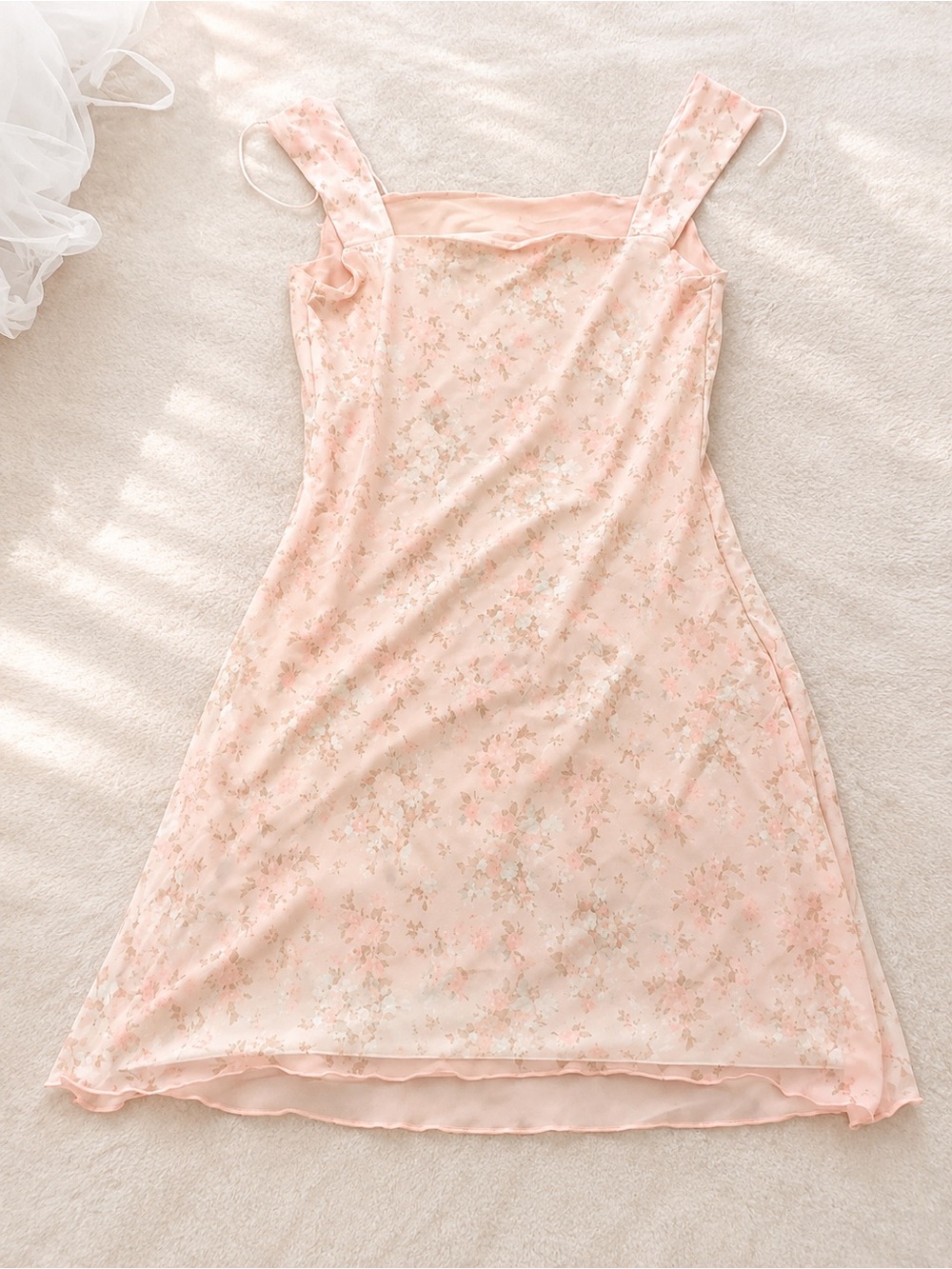 Women's Pink Floral Slip Dress - Unbranded